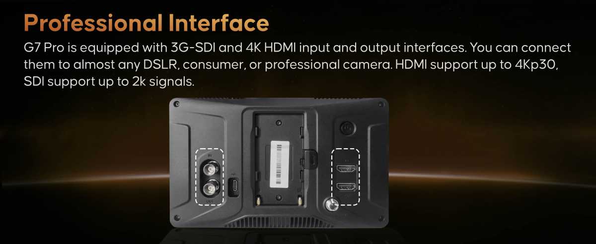 Monitor 7 inch HDR SDI & 4K-HDMI - 3000 nits - Image 16