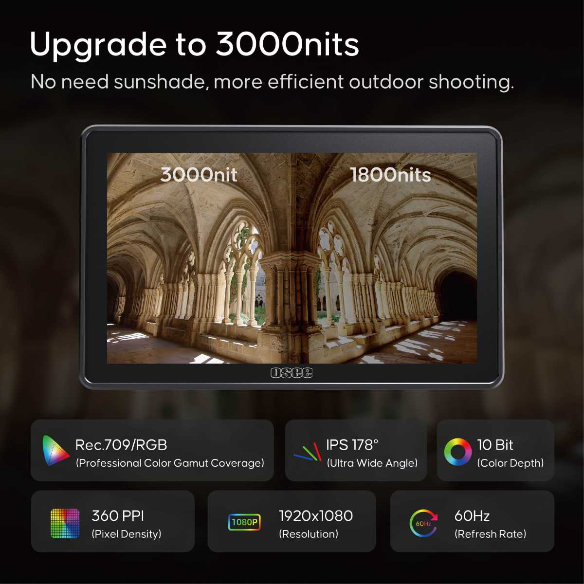 Monitor 7 inch HDR SDI & 4K-HDMI - 3000 nits - Image 6