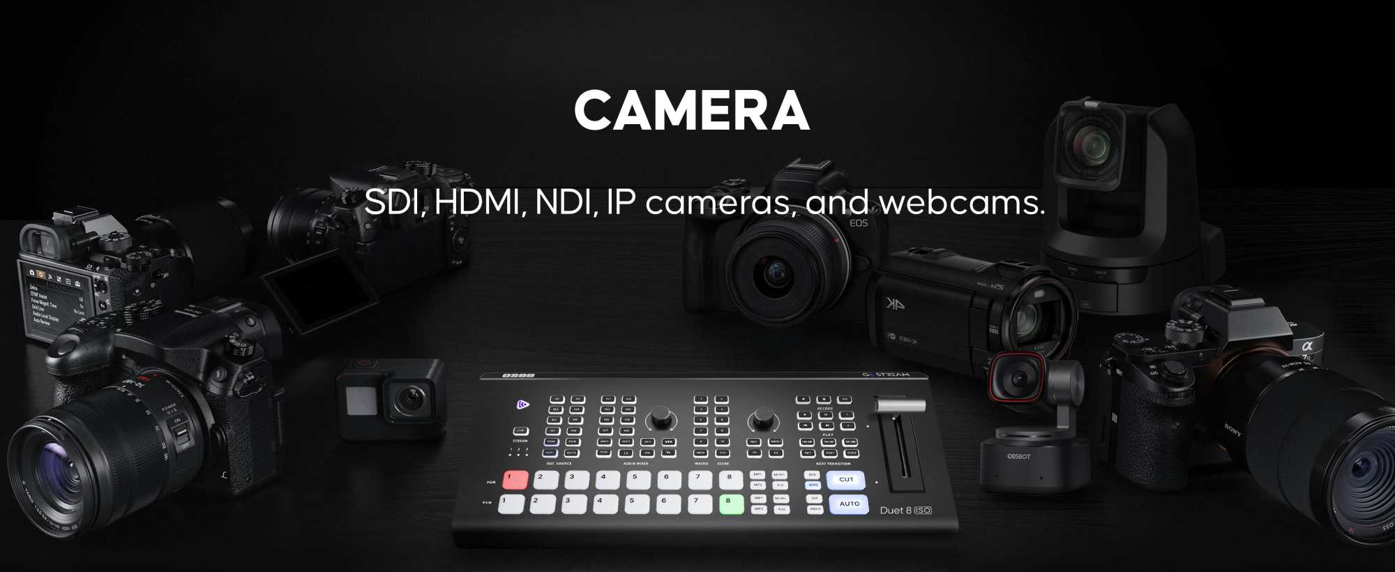 Multicamera live streaming switcher 8 Channels Switcher - ISO + 14inch scherm - Image 17